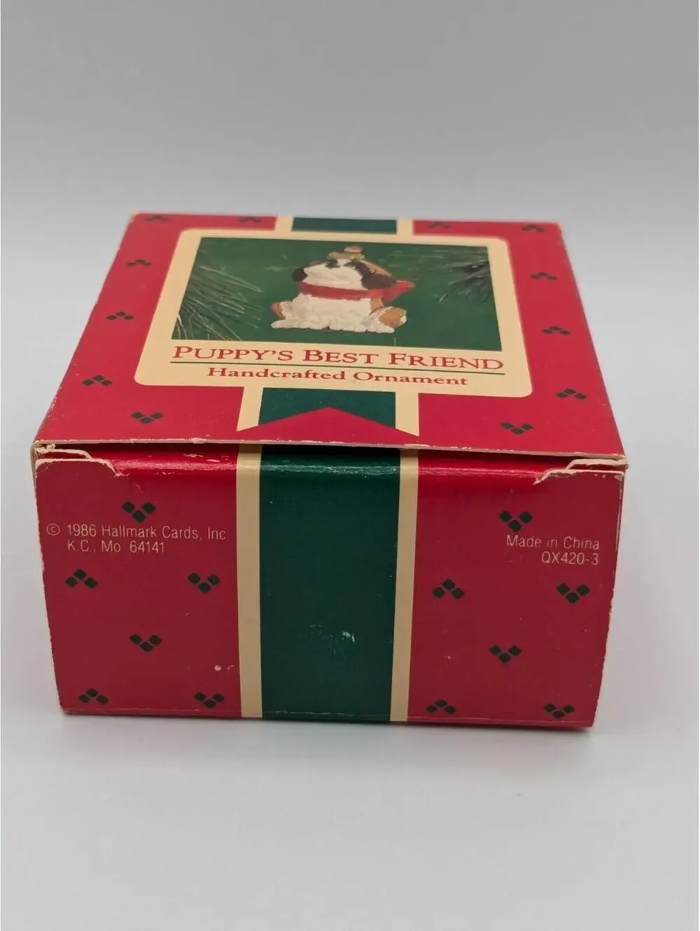 Hallmark Keepsake Puppy's Best Friend 1986 Vintage Christmas Ornament